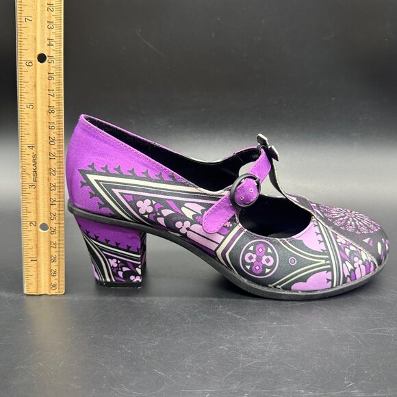 Vintage Hot Chocolate Design Heels Gothic Church Purple Rain Heels EU 36 US 6 - Picture 9 of 10